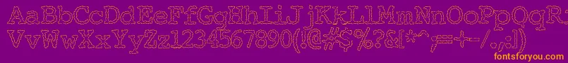 Elecha ffy Font – Orange Fonts on Purple Background