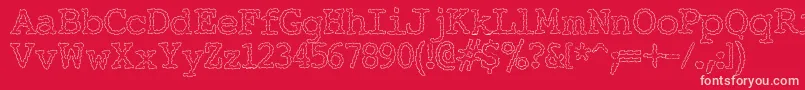 Elecha ffy Font – Pink Fonts on Red Background