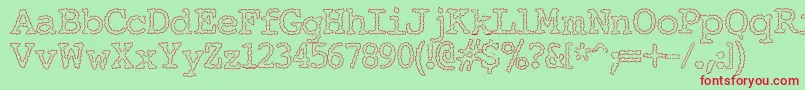 Elecha ffy Font – Red Fonts on Green Background