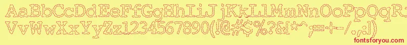 Elecha ffy Font – Red Fonts on Yellow Background