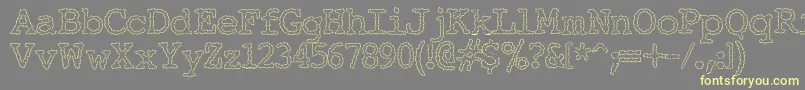 Elecha ffy Font – Yellow Fonts on Gray Background