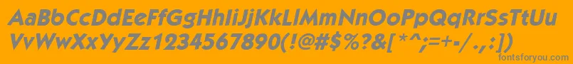 KabobextraboldItalic Font – Gray Fonts on Orange Background