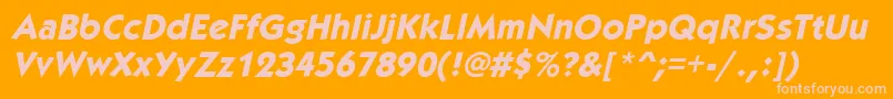 KabobextraboldItalic Font – Pink Fonts on Orange Background