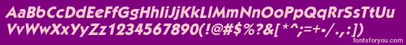 KabobextraboldItalic Font – Pink Fonts on Purple Background