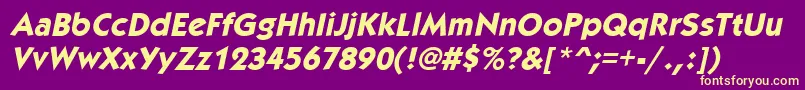 KabobextraboldItalic Font – Yellow Fonts on Purple Background