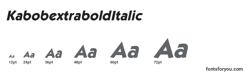 Размеры шрифта KabobextraboldItalic
