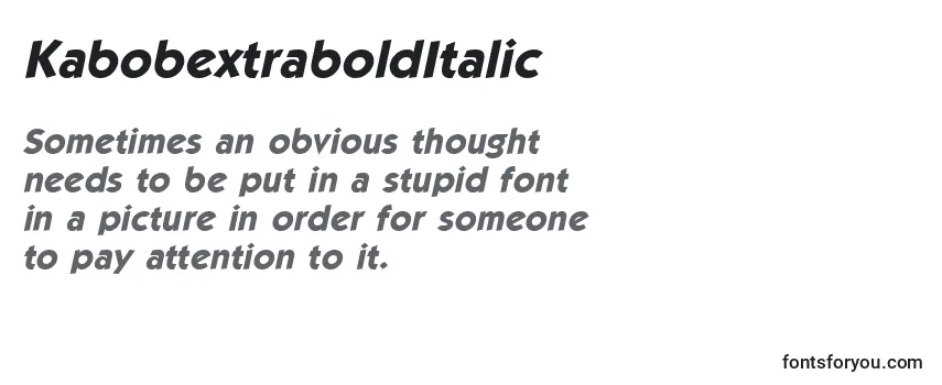 KabobextraboldItalic-fontti