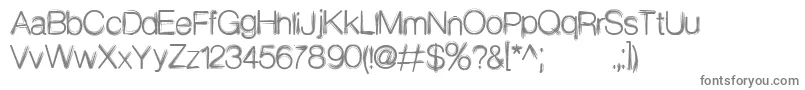 Decibel2-fontti – harmaat kirjasimet valkoisella taustalla