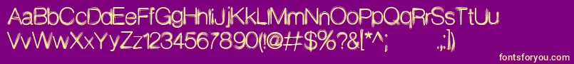 Więcej informacji o czcionce Decibel2 Czcionka Decibel2 – żółte czcionki na fioletowym tle