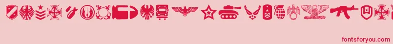 Militaria Font – Red Fonts on Pink Background