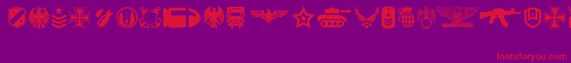 Militaria Font – Red Fonts on Purple Background