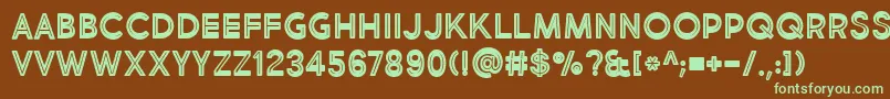 MarketFreshInlineBoldAllCaps Font – Green Fonts on Brown Background