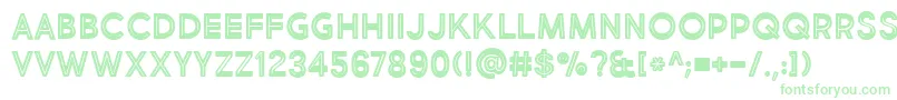 MarketFreshInlineBoldAllCaps Font – Green Fonts on White Background