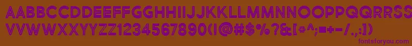 MarketFreshInlineBoldAllCaps Font – Purple Fonts on Brown Background