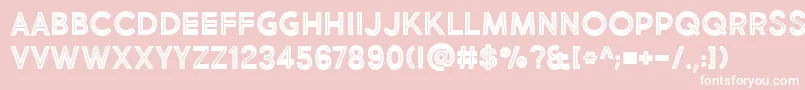 MarketFreshInlineBoldAllCaps Font – White Fonts on Pink Background