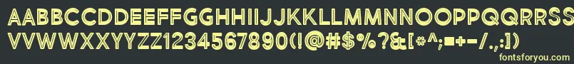 MarketFreshInlineBoldAllCaps Font – Yellow Fonts on Black Background