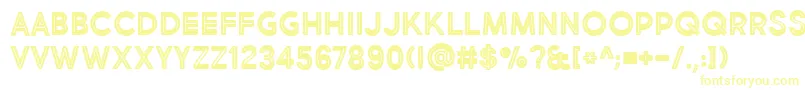 MarketFreshInlineBoldAllCaps Font – Yellow Fonts on White Background