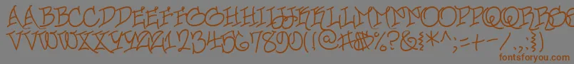 Police UrbanScrawlButtah – polices brunes sur fond gris