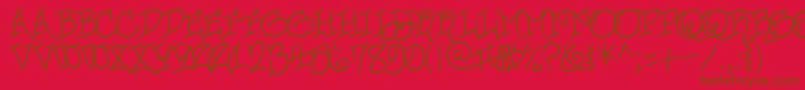 Police UrbanScrawlButtah – polices brunes sur fond rouge
