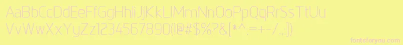 Шрифт NorpethBook – розовые шрифты на жёлтом фоне