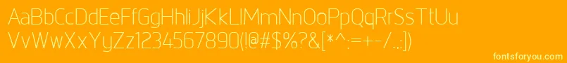 NorpethBook Font – Yellow Fonts on Orange Background