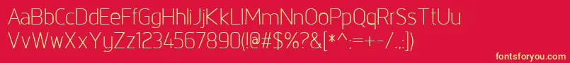 NorpethBook Font – Yellow Fonts on Red Background