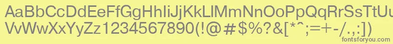 PragmaticaPlain.001.001 Font – Gray Fonts on Yellow Background