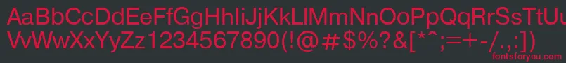 PragmaticaPlain.001.001 Font – Red Fonts on Black Background