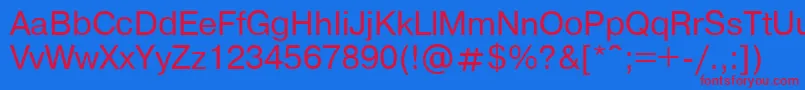 PragmaticaPlain.001.001 Font – Red Fonts on Blue Background