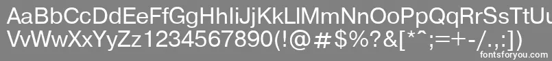 PragmaticaPlain.001.001 Font – White Fonts on Gray Background