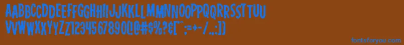 Carnivalcorpsestag Font – Blue Fonts on Brown Background