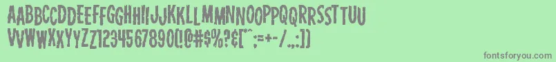 Carnivalcorpsestag Font – Gray Fonts on Green Background