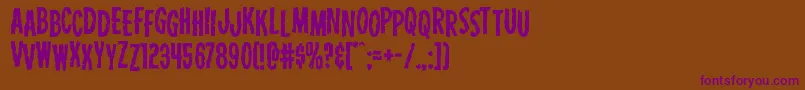 Carnivalcorpsestag Font – Purple Fonts on Brown Background