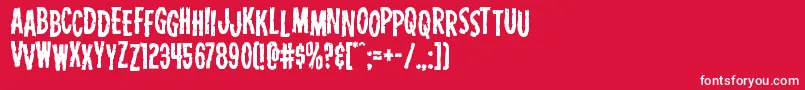 Carnivalcorpsestag Font – White Fonts on Red Background