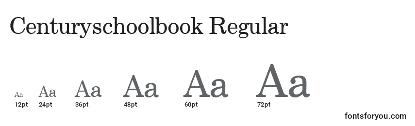 Centuryschoolbook Regular-fontin koot
