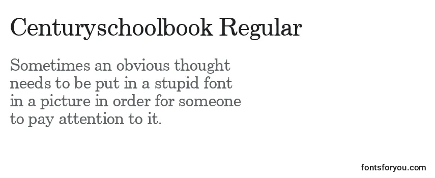 Centuryschoolbook Regular Font