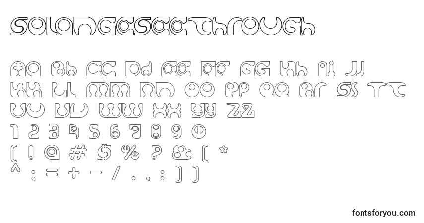 Шрифт SolangeSeethrough – алфавит, цифры, специальные символы
