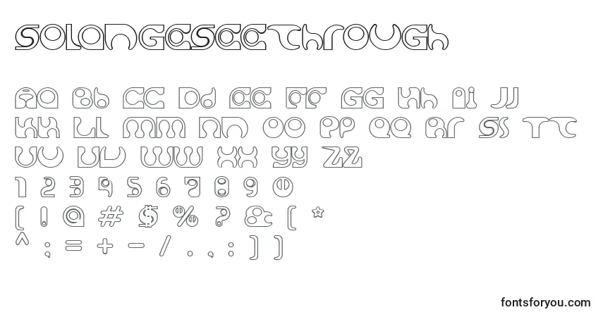 Schriftart SolangeSeethrough – Alphabet, Zahlen, spezielle Symbole