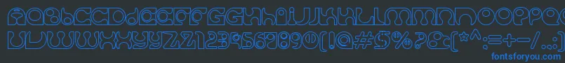 SolangeSeethrough Font – Blue Fonts on Black Background