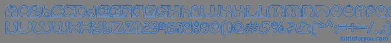 Шрифт SolangeSeethrough – синие шрифты на сером фоне