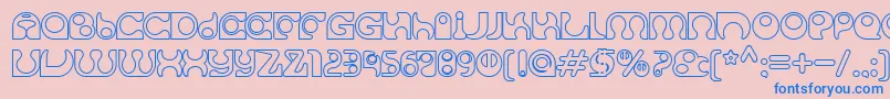 SolangeSeethrough Font – Blue Fonts on Pink Background