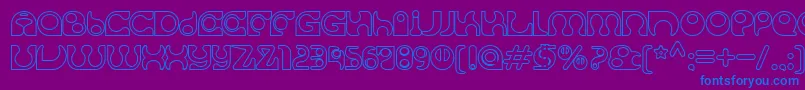 SolangeSeethrough Font – Blue Fonts on Purple Background