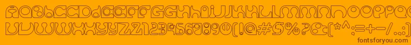 SolangeSeethrough Font – Brown Fonts on Orange Background
