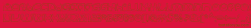 SolangeSeethrough Font – Brown Fonts on Red Background