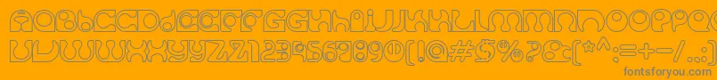 SolangeSeethrough-Schriftart – Graue Schriften auf orangefarbenem Hintergrund