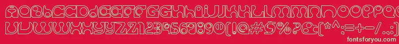 SolangeSeethrough Font – Green Fonts on Red Background