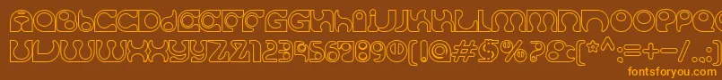 SolangeSeethrough Font – Orange Fonts on Brown Background