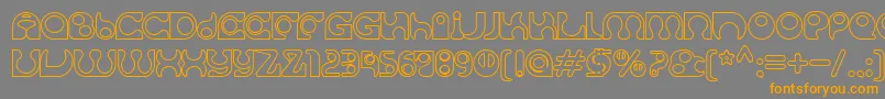SolangeSeethrough Font – Orange Fonts on Gray Background