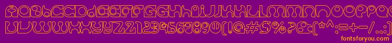 SolangeSeethrough Font – Orange Fonts on Purple Background