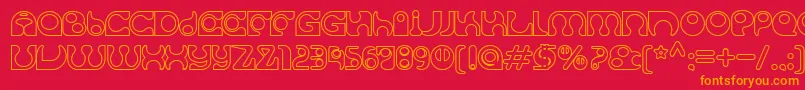 SolangeSeethrough Font – Orange Fonts on Red Background